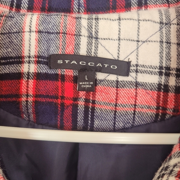 Staccato Plaid Quilted Vest L - Picture 4 of 5